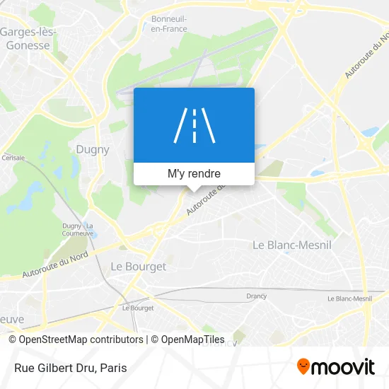 Rue Gilbert Dru plan