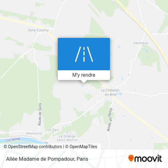 Allée Madame de Pompadour plan