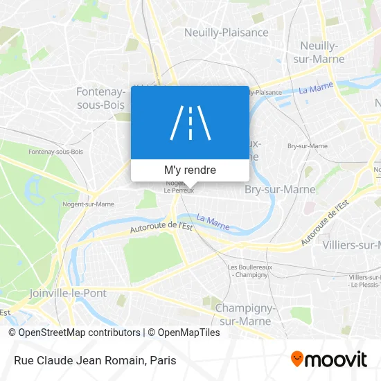 Rue Claude Jean Romain plan