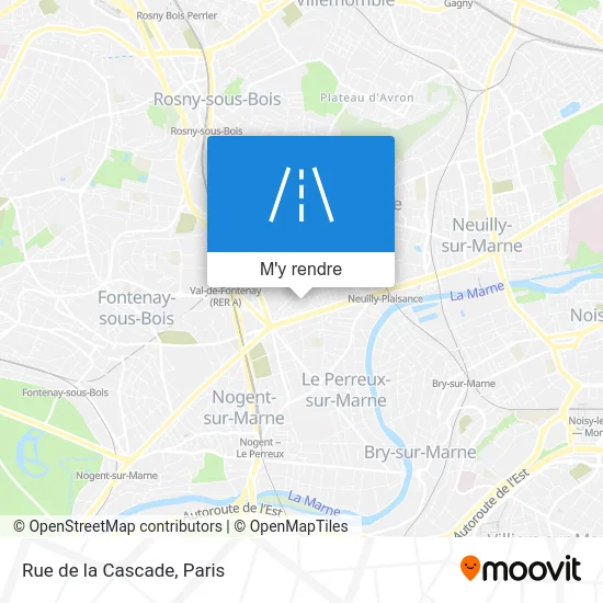 Rue de la Cascade plan