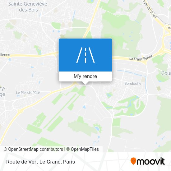 Route de Vert-Le-Grand plan
