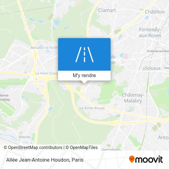 Allée Jean-Antoine Houdon plan