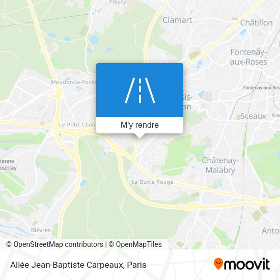 Allée Jean-Baptiste Carpeaux plan