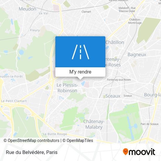 Rue du Belvédère plan
