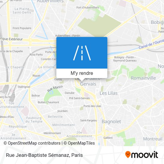 Rue Jean-Baptiste Sémanaz plan