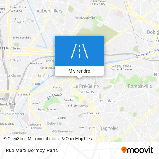 Rue Marx Dormoy plan