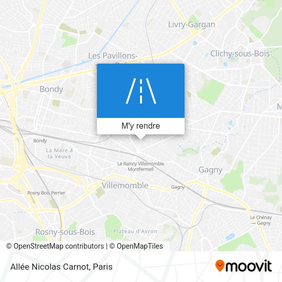 Allée Nicolas Carnot plan