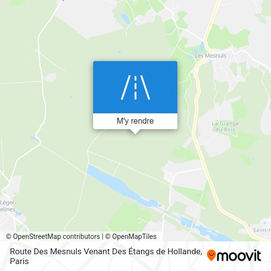 Route Des Mesnuls Venant Des Étangs De Hollande plan