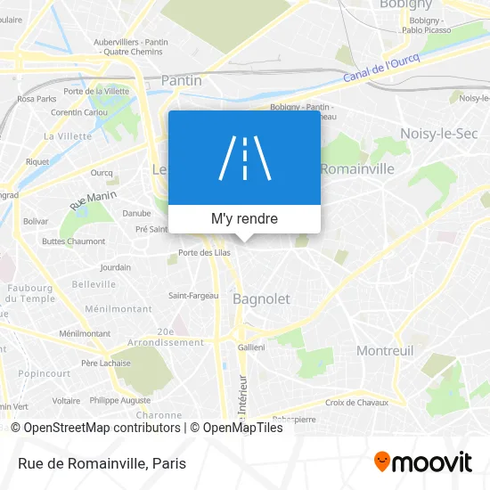 Rue de Romainville plan