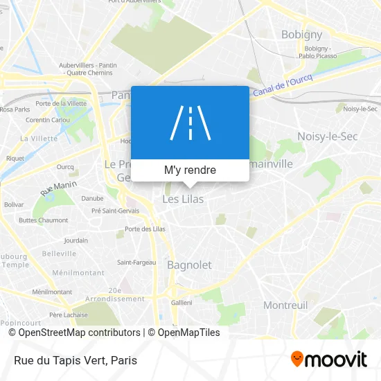 Rue du Tapis Vert plan