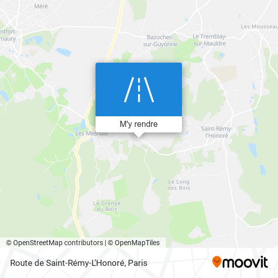 Route De Saint-Rémy-L'Honoré plan