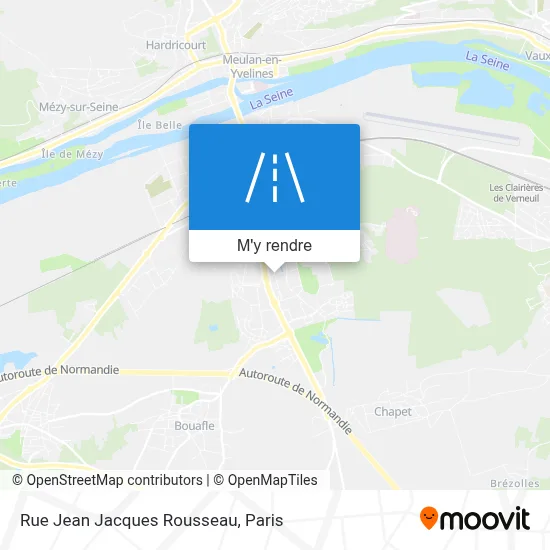 Rue Jean Jacques Rousseau plan