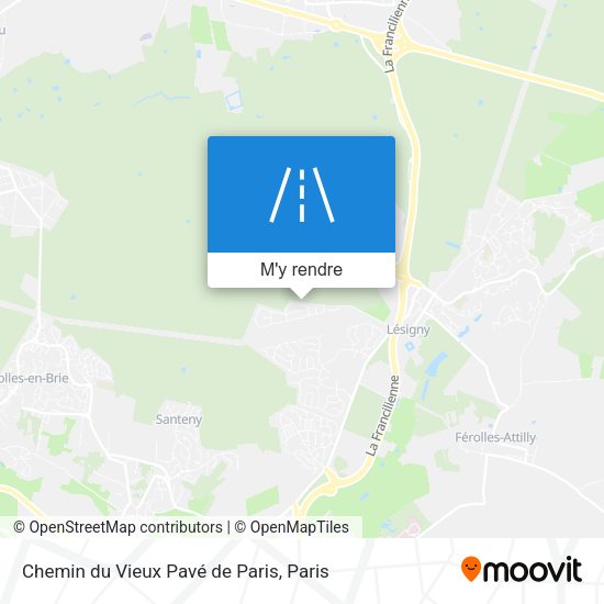 Chemin du Vieux Pavé de Paris plan