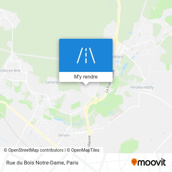 Rue du Bois Notre-Dame plan