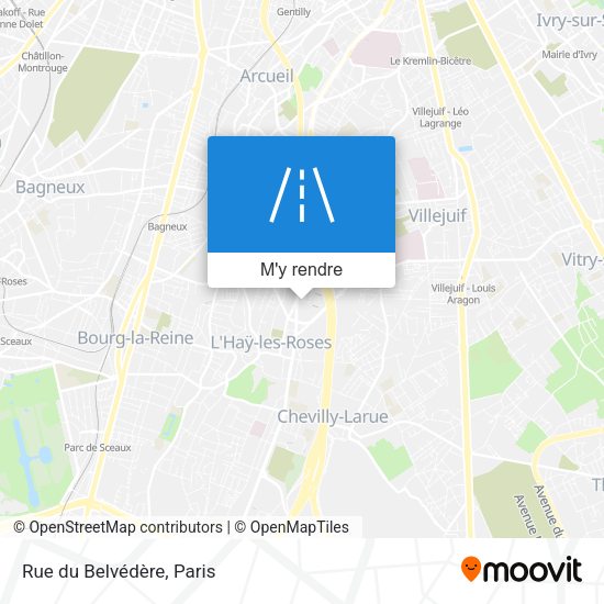Rue du Belvédère plan