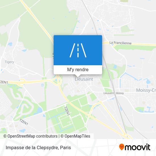 Impasse de la Clepsydre plan
