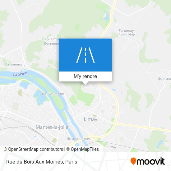 Rue du Bois Aux Moines plan
