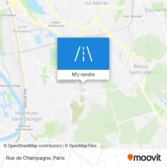 Rue de Champagne plan