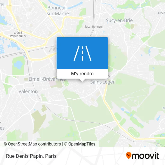 Rue Denis Papin plan