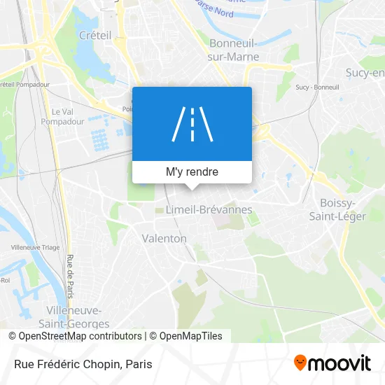 Rue Frédéric Chopin plan