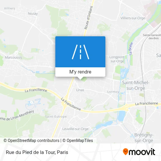 Rue du Pied de la Tour plan