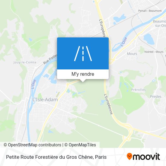 Petite Route Forestière du Gros Chêne plan