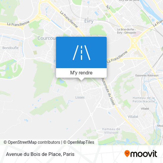 Avenue du Bois de Place plan