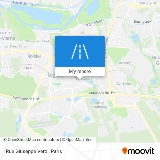 Rue Giuseppe Verdi plan