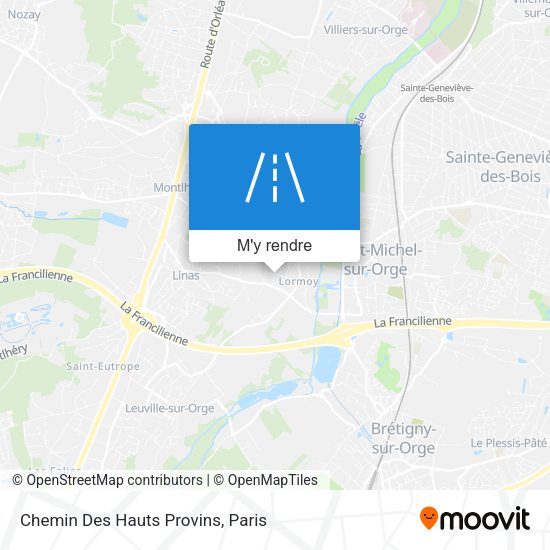 Chemin Des Hauts Provins plan