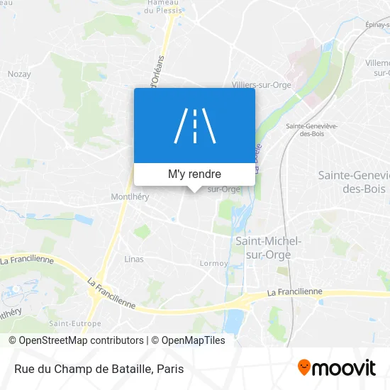 Rue du Champ de Bataille plan