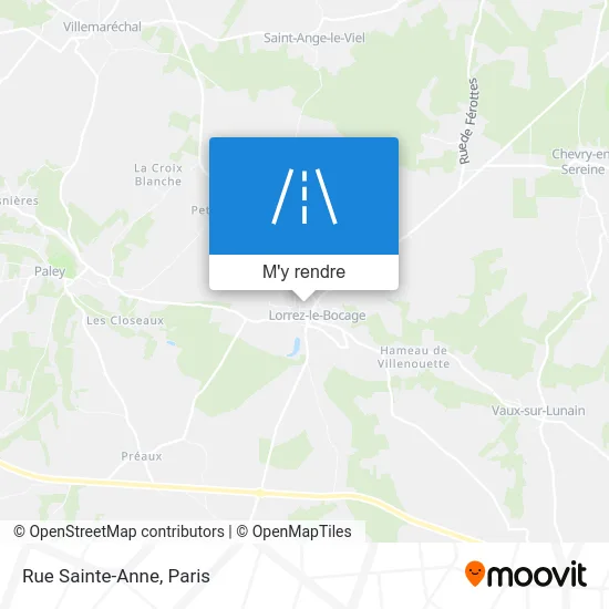 Rue Sainte-Anne plan