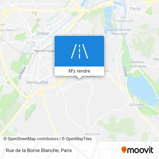 Rue de la Borne Blanche plan