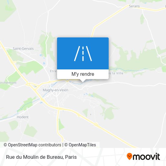 Rue du Moulin de Bureau plan