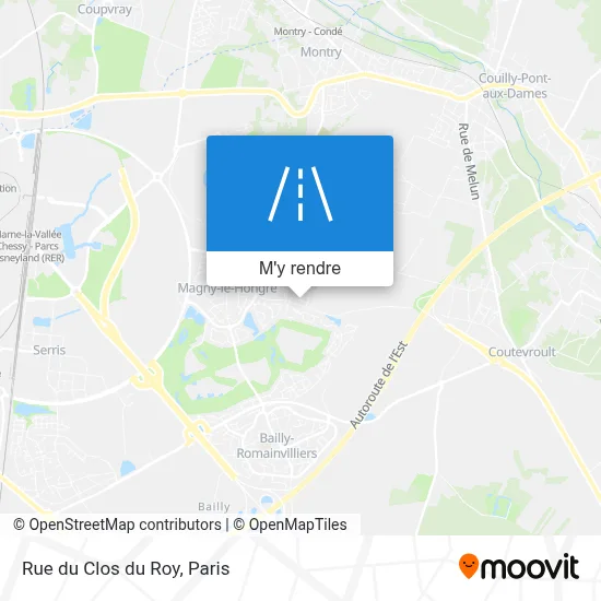 Rue du Clos du Roy plan