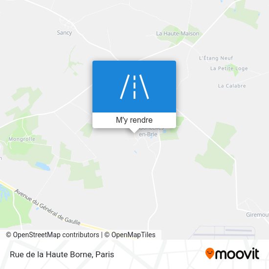 Rue de la Haute Borne plan