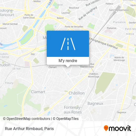 Rue Arthur Rimbaud plan