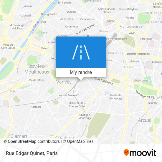 Rue Edgar Quinet plan