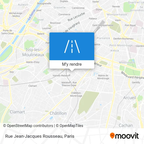 Rue Jean-Jacques Rousseau plan