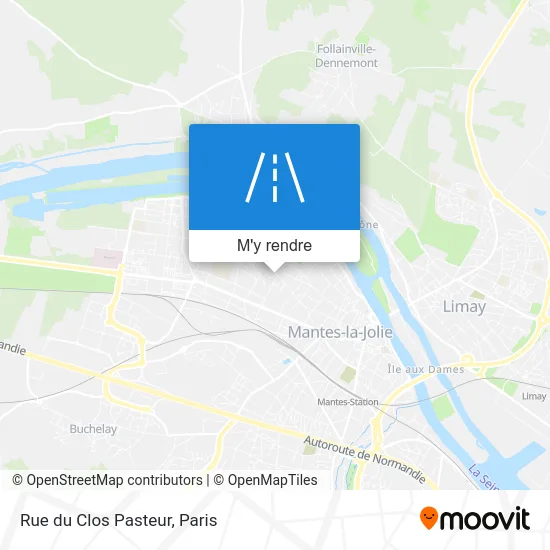 Rue du Clos Pasteur plan