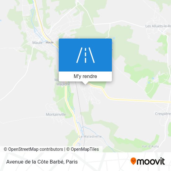 Avenue de la Côte Barbé plan