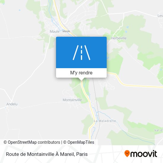 Route de Montainville À Mareil plan