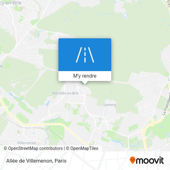 Allée de Villemenon plan