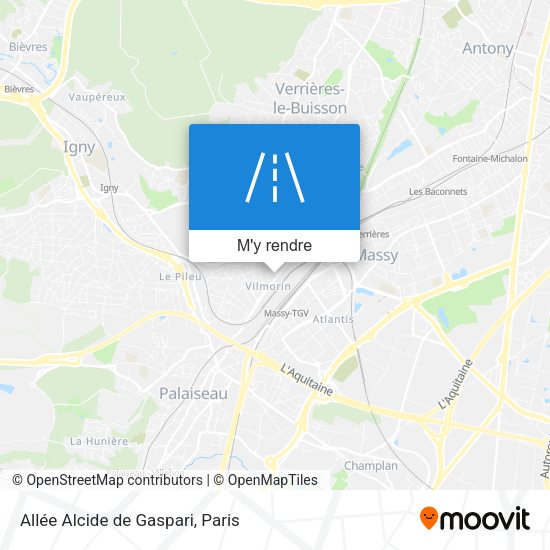 Allée Alcide de Gaspari plan