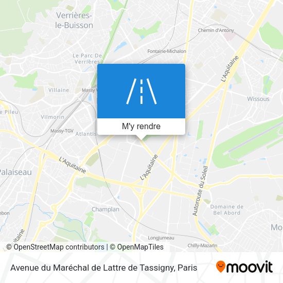 Avenue du Maréchal de Lattre de Tassigny plan
