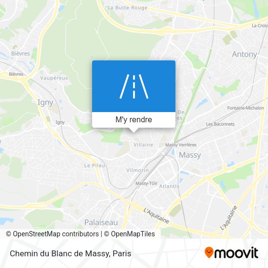 Chemin du Blanc de Massy plan