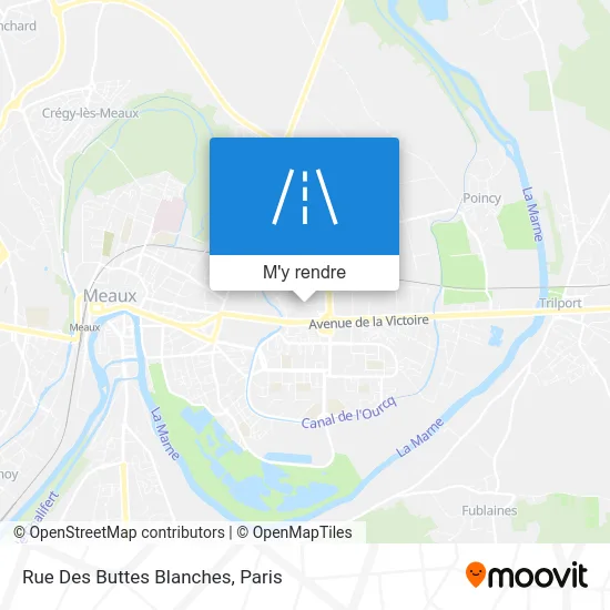 Rue Des Buttes Blanches plan