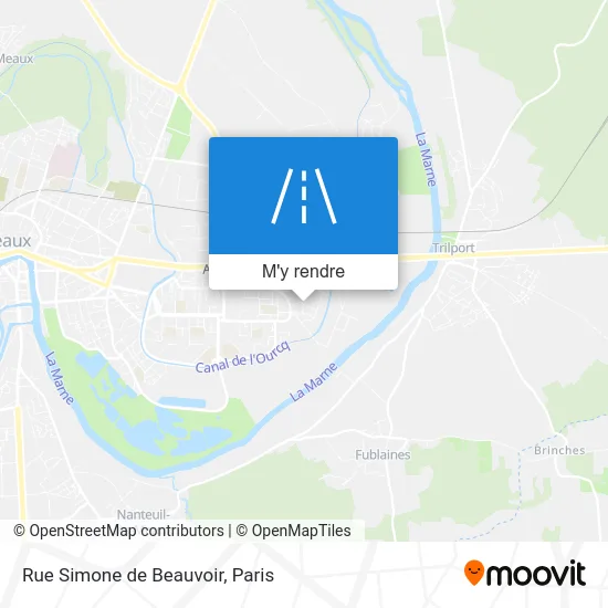 Rue Simone de Beauvoir plan