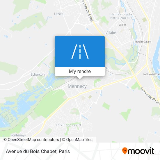 Avenue du Bois Chapet plan