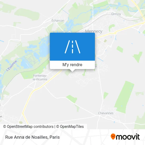 Rue Anna de Noailles plan