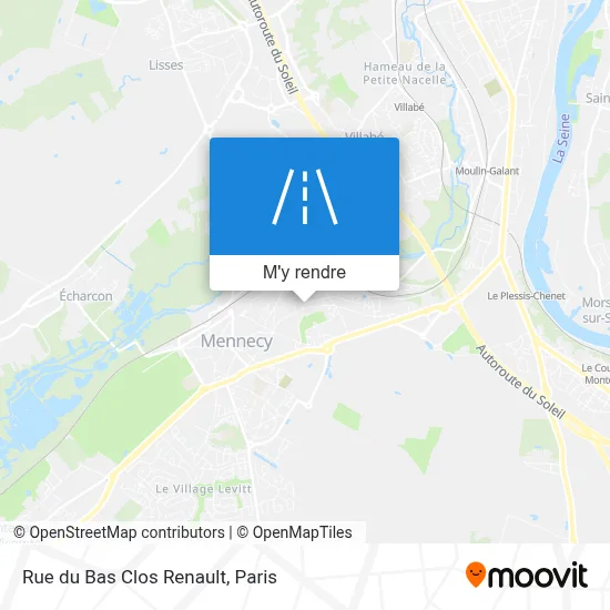 Rue du Bas Clos Renault plan